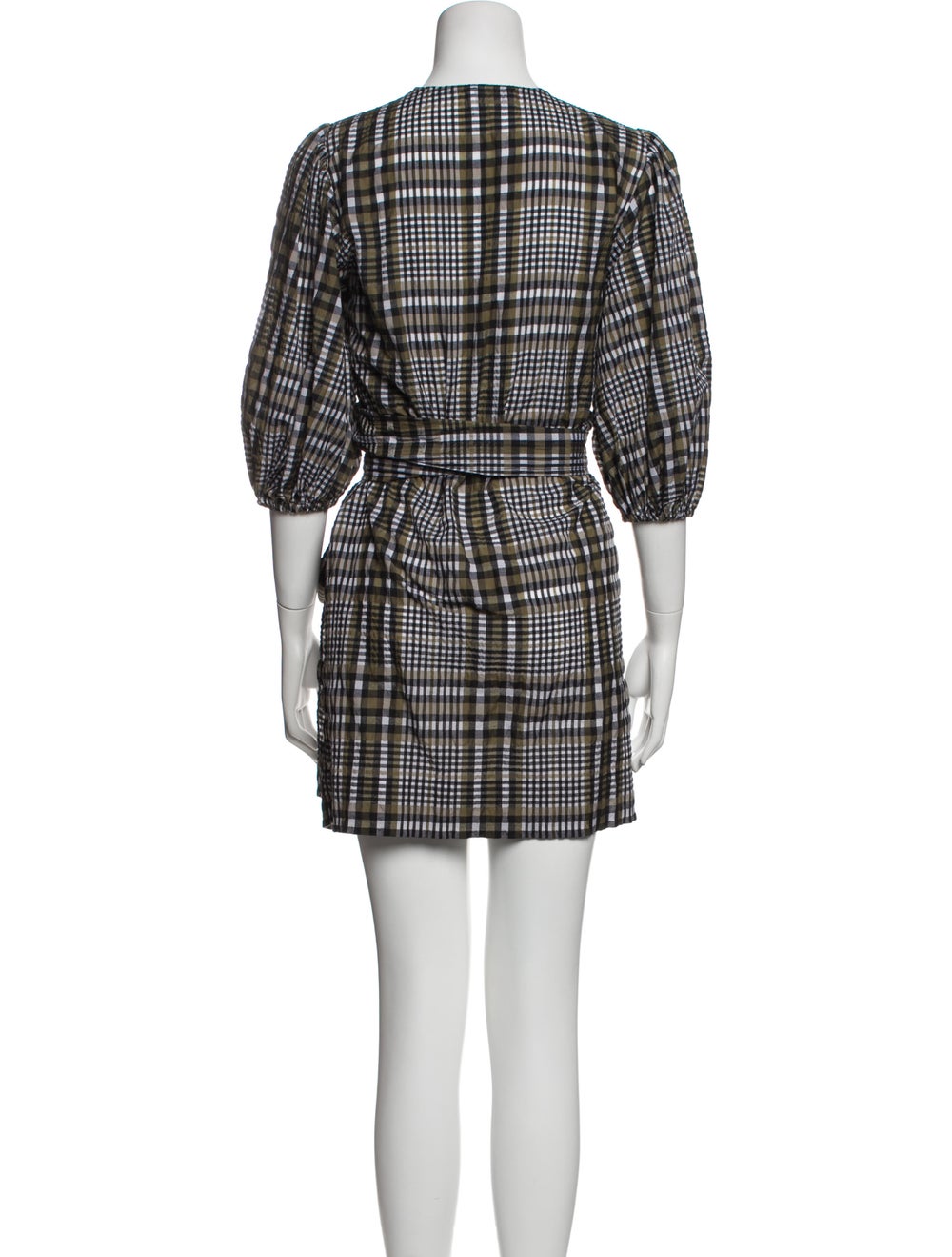 Ganni Plaid Print Mini Dress - image 3
