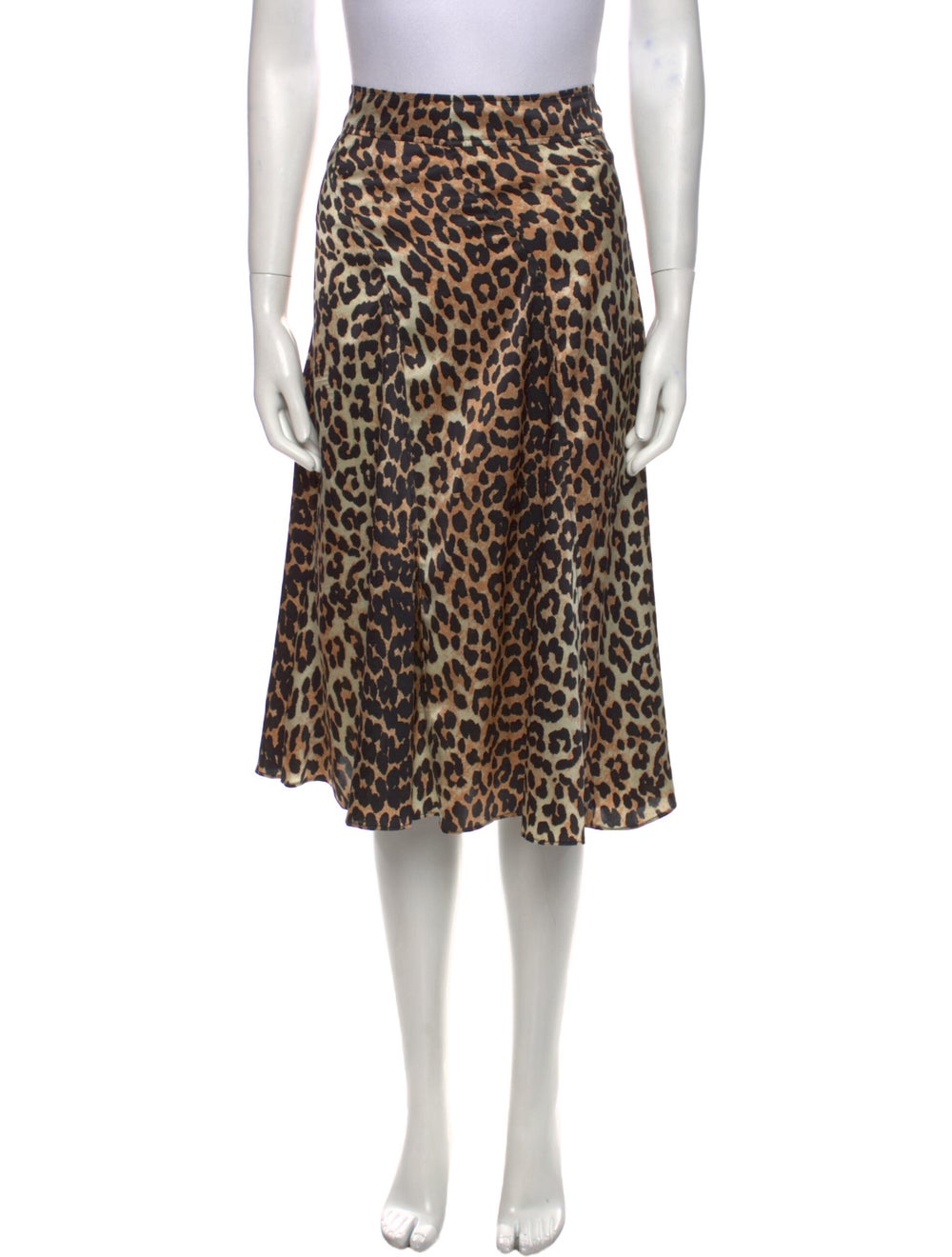 Ganni Silk Midi Length Skirt - image 1