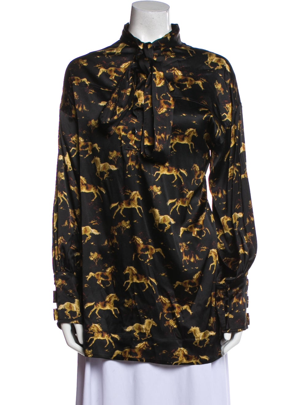 Ganni Silk Printed Blouse - image 1