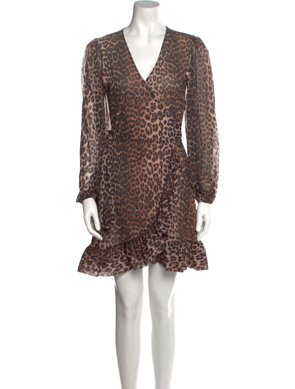 Ganni Animal Print Mini Dress - image 1