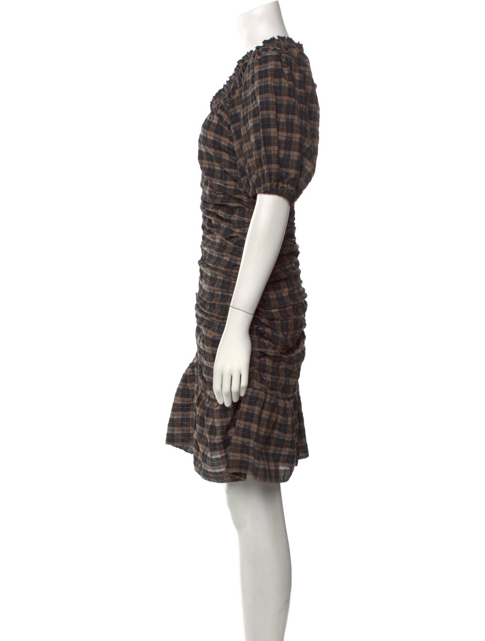 Ganni Plaid Print Mini Dress - image 2