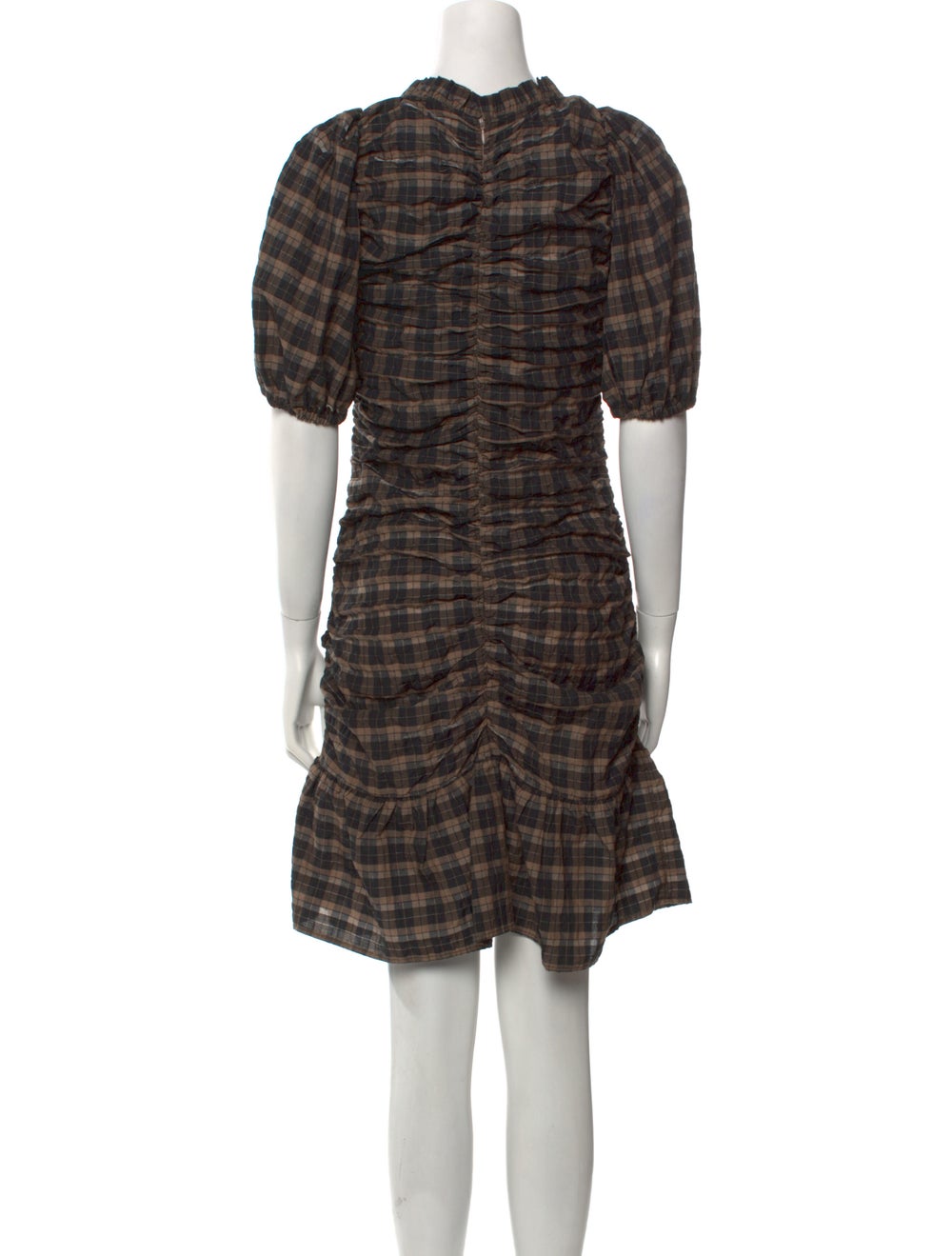 Ganni Plaid Print Mini Dress - image 3