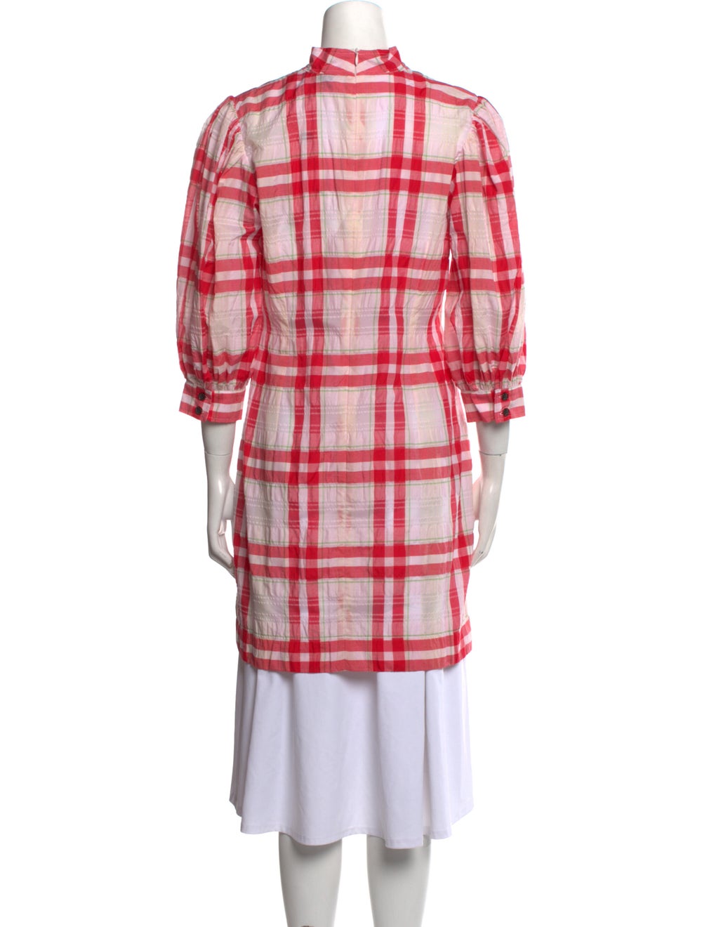 Ganni Plaid Print Mini Dress w/ Tags - image 3