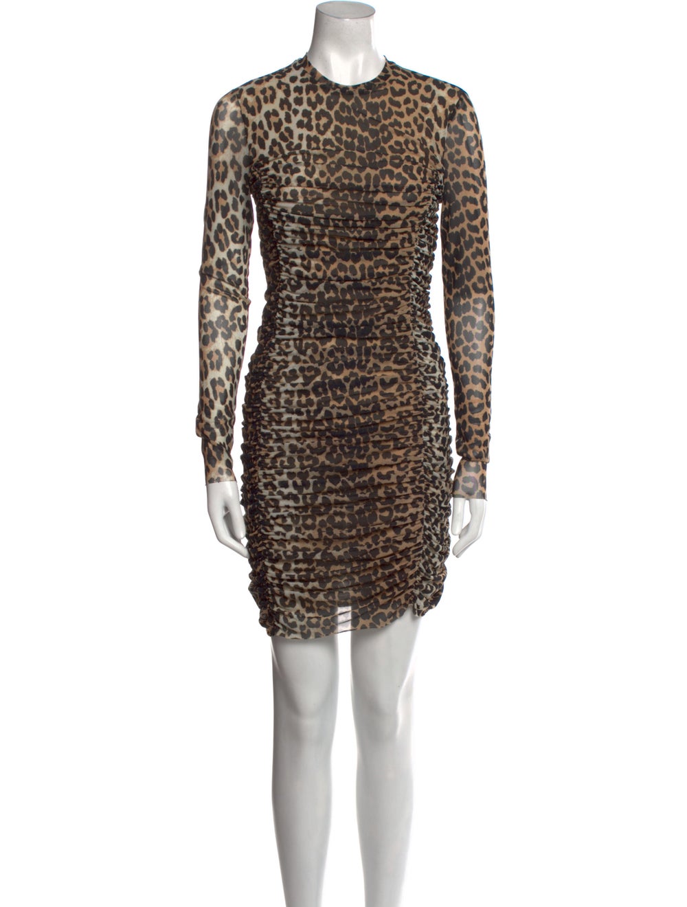 Ganni Animal Print Mini Dress - image 1