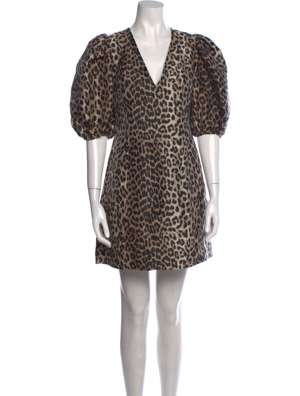 Ganni Animal Print Mini Dress - image 1