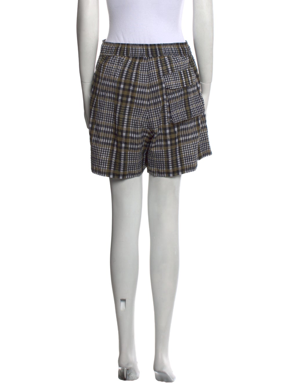 Ganni Plaid Print Mini Shorts - image 3