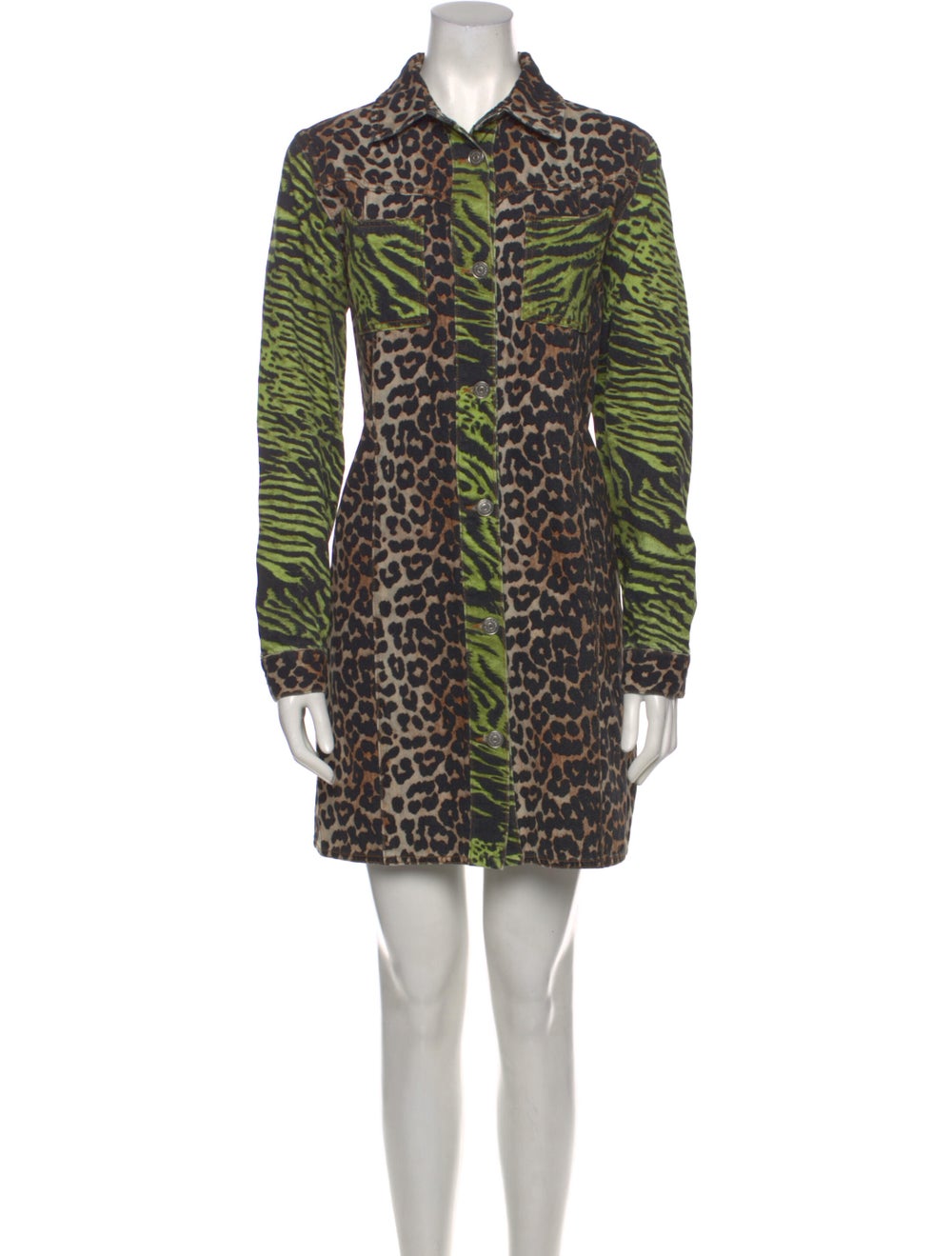 Ganni Animal Print Mini Dress - image 1