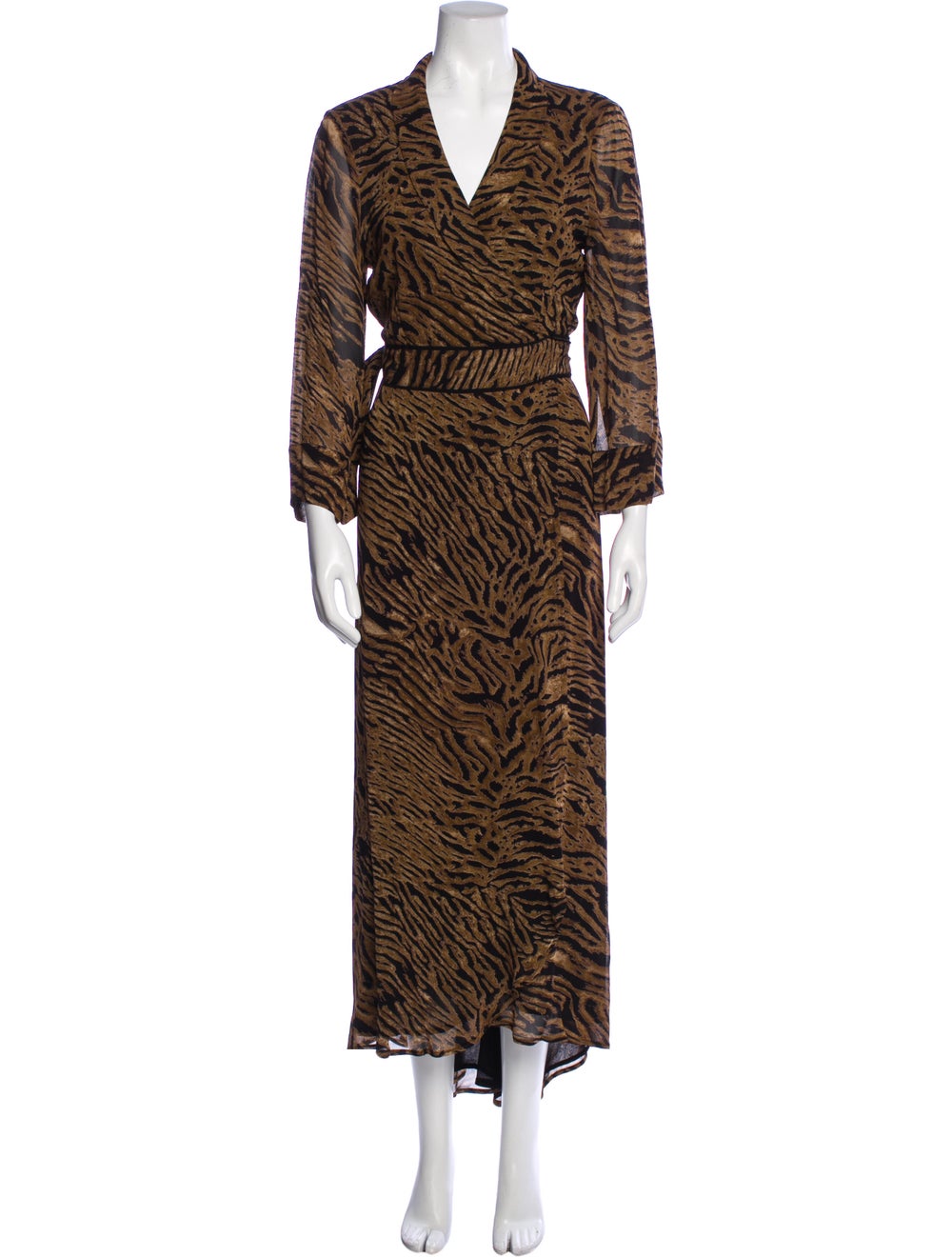 Ganni Animal Print Long Dress - image 1