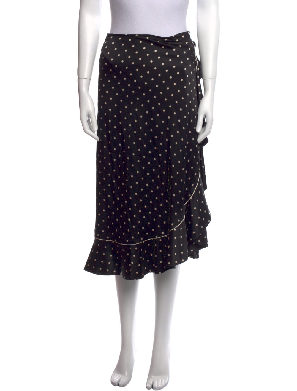 Ganni Silk Midi Length Skirt - image 1