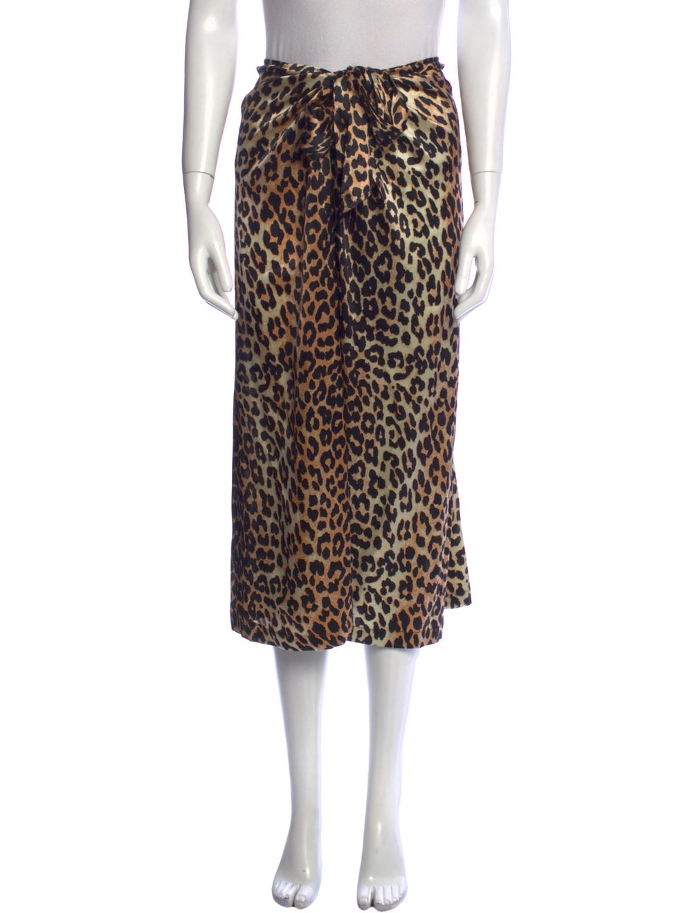 Ganni Silk Midi Length Skirt - image 1