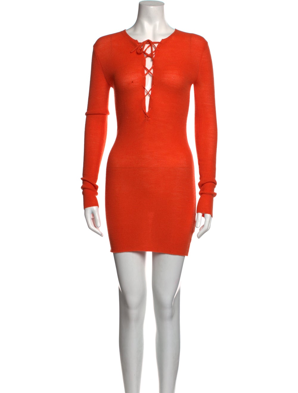 Ganni V-Neck Mini Dress - image 1