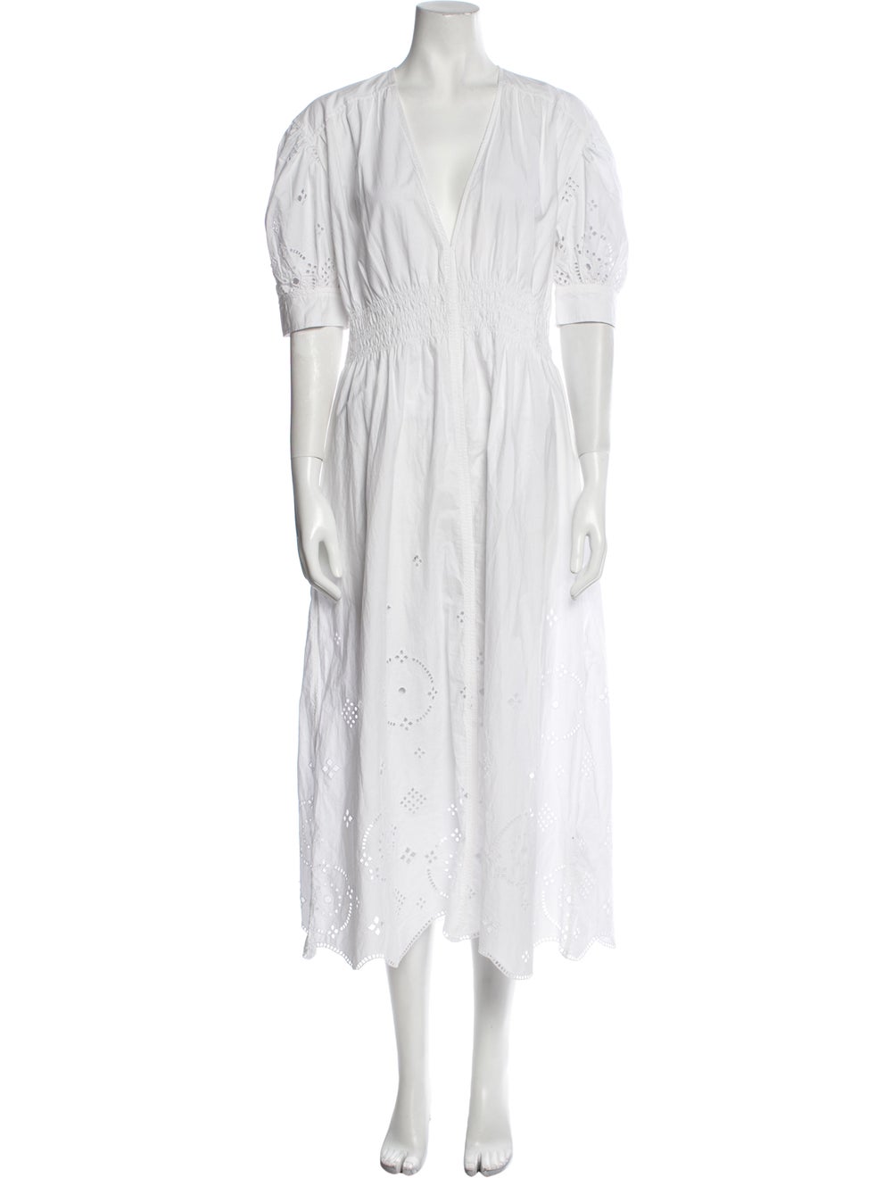 Ganni V-Neck Long Dress - image 1