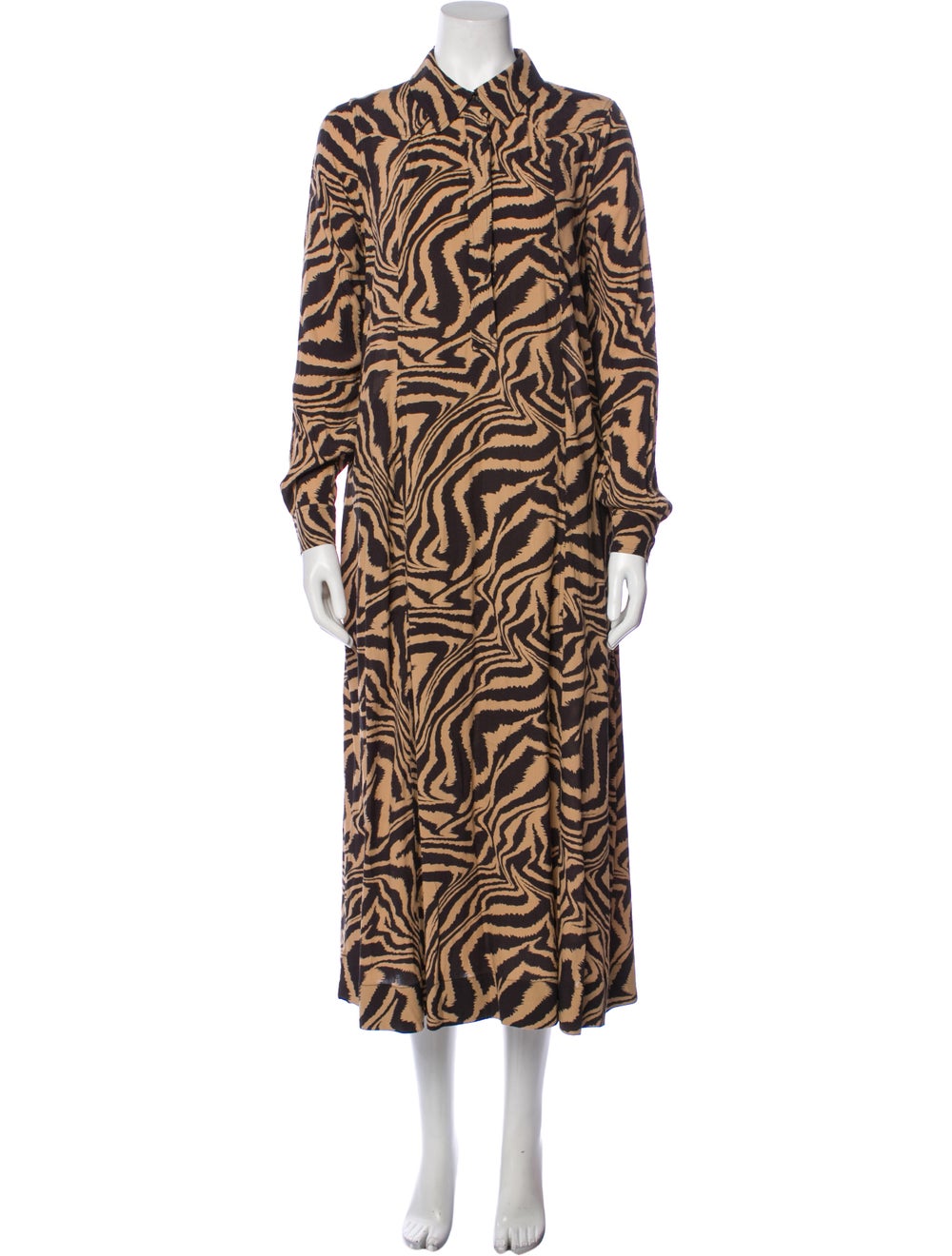 Ganni Animal Print Long Dress - image 1