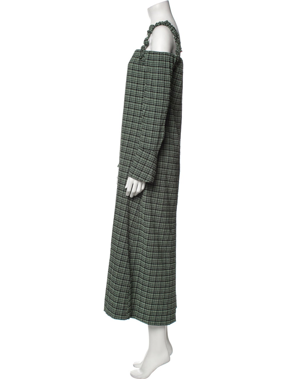 Ganni Plaid Print Long Dress w/ Tags - image 2