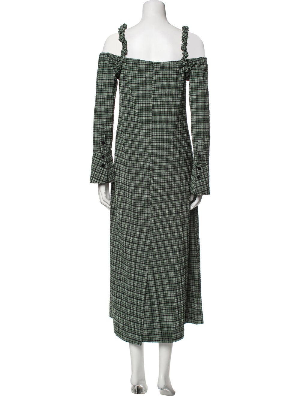 Ganni Plaid Print Long Dress w/ Tags - image 3
