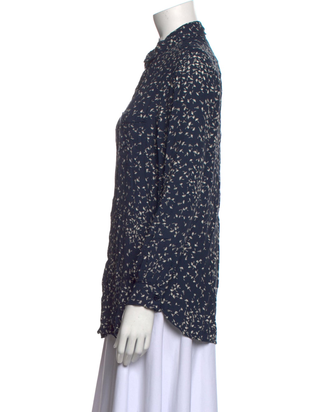 Ganni Printed Long Sleeve Button-Up Top - image 2