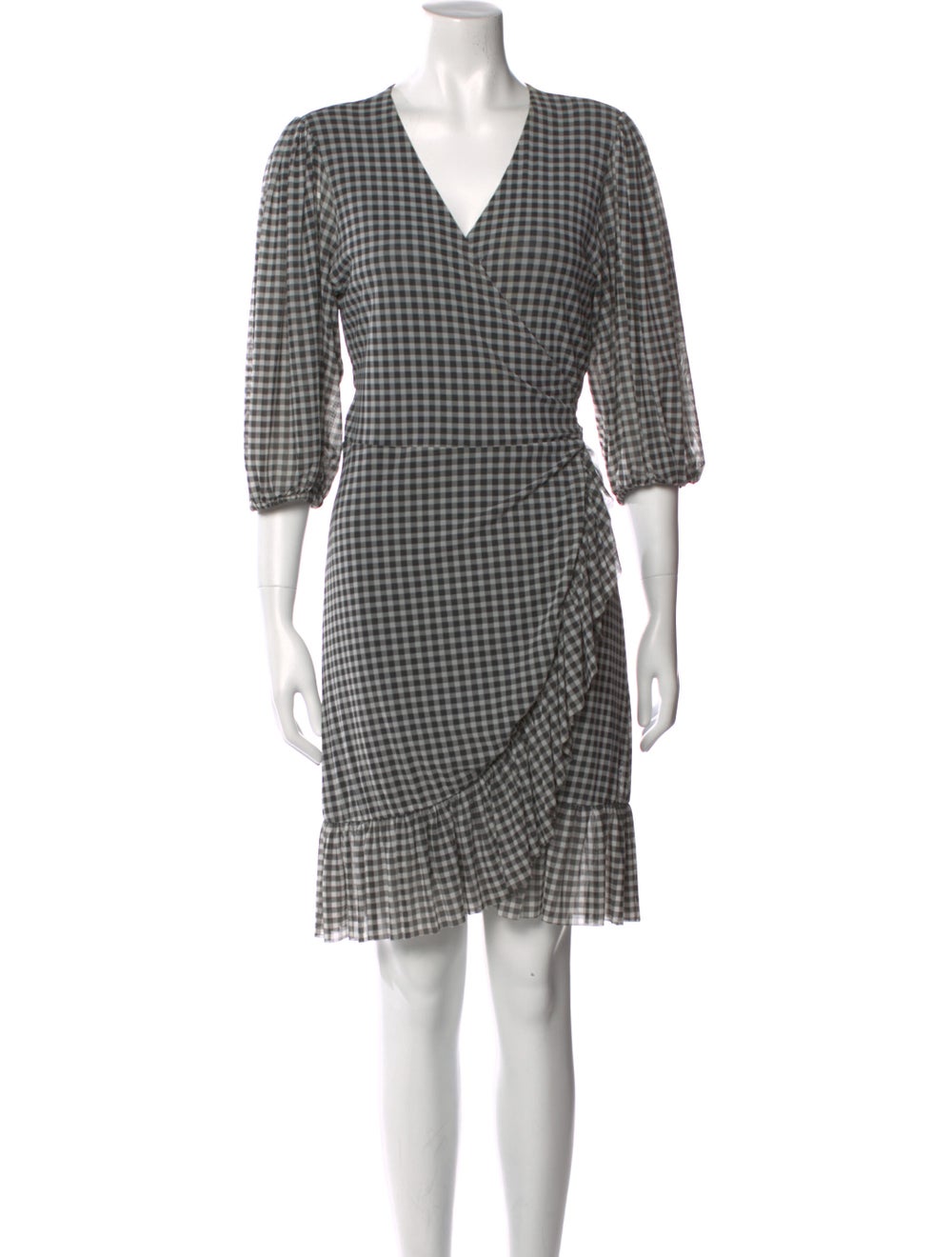 Ganni Plaid Print Mini Dress - image 1