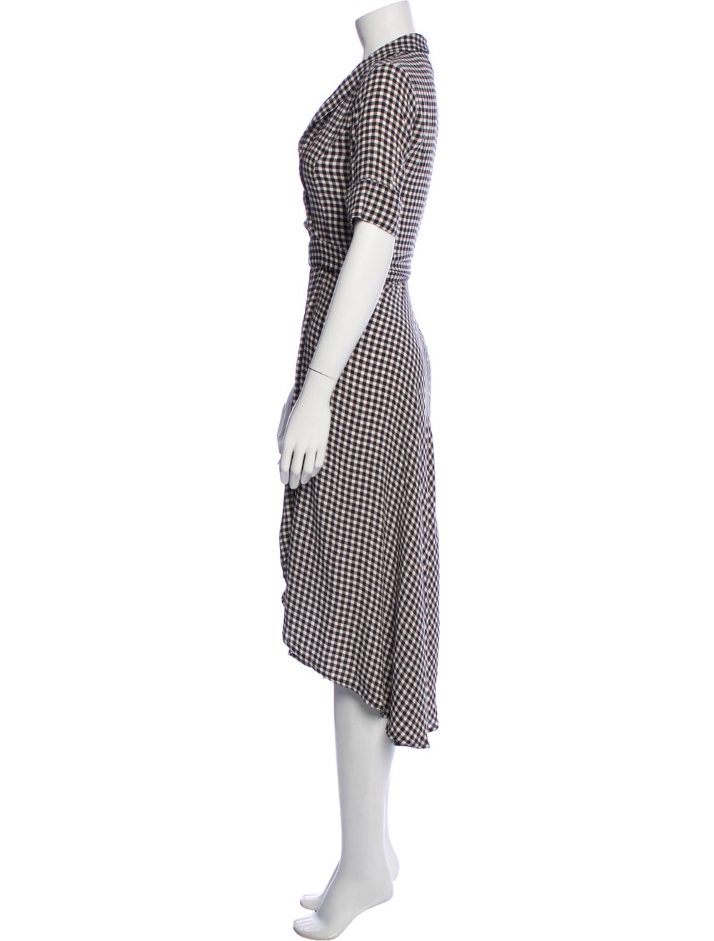 Ganni Plaid Print Long Dress - image 2