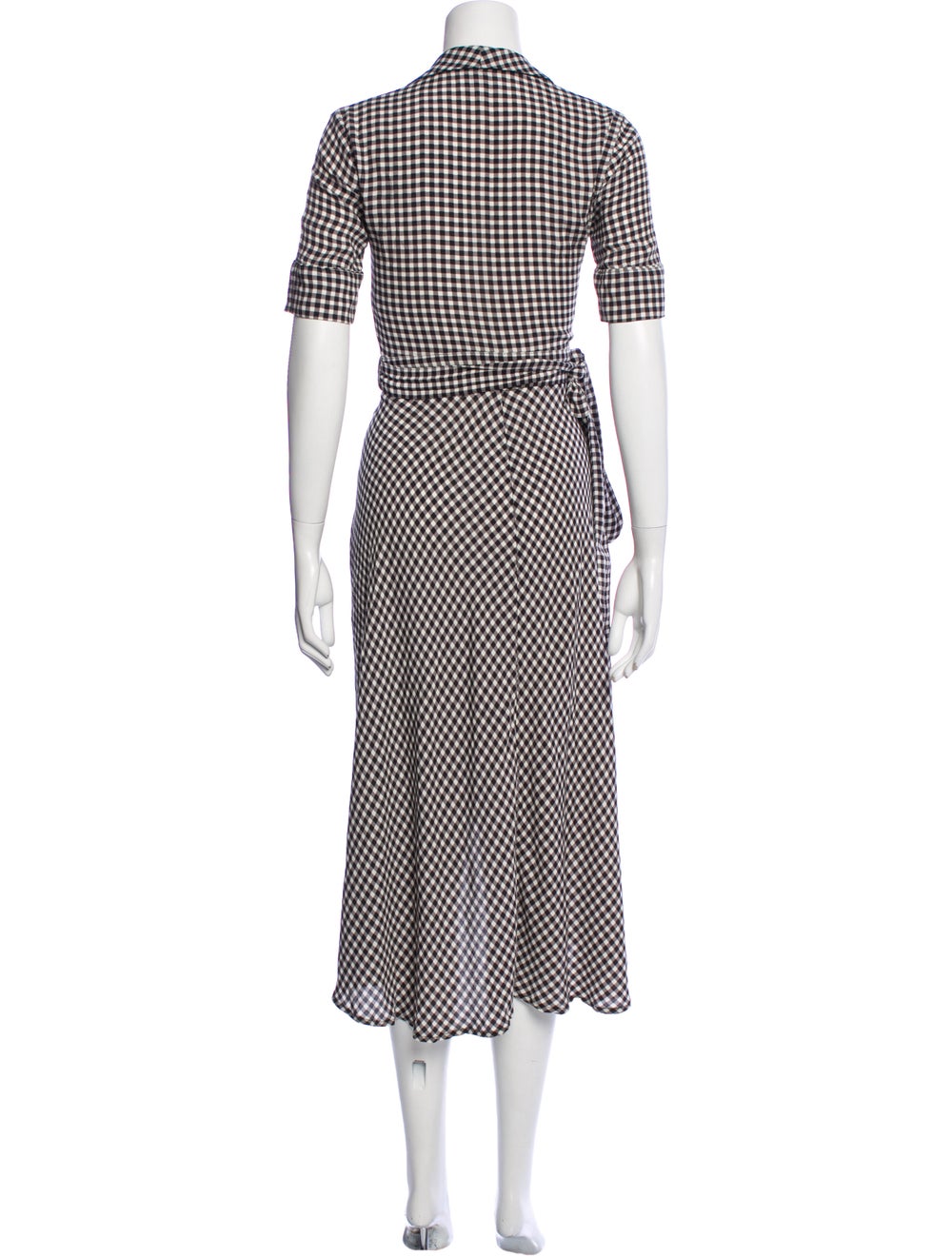 Ganni Plaid Print Long Dress - image 3