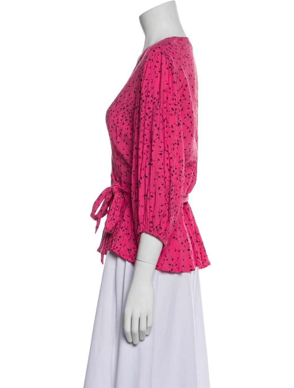 Ganni Printed V-Neck Blouse - image 2