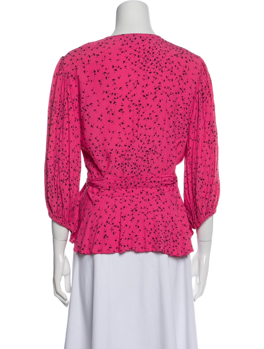 Ganni Printed V-Neck Blouse - image 3