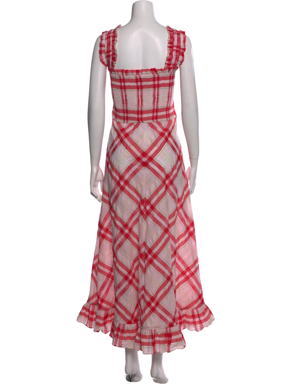 Ganni Plaid Print Long Dress w/ Tags - image 3