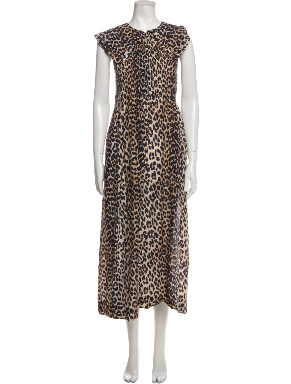 Ganni Animal Print Long Dress - image 1