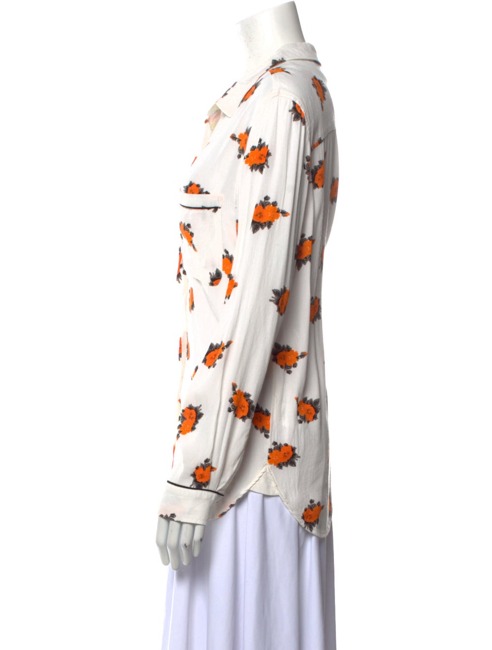 Ganni Floral Print V-Neck Polo - image 2