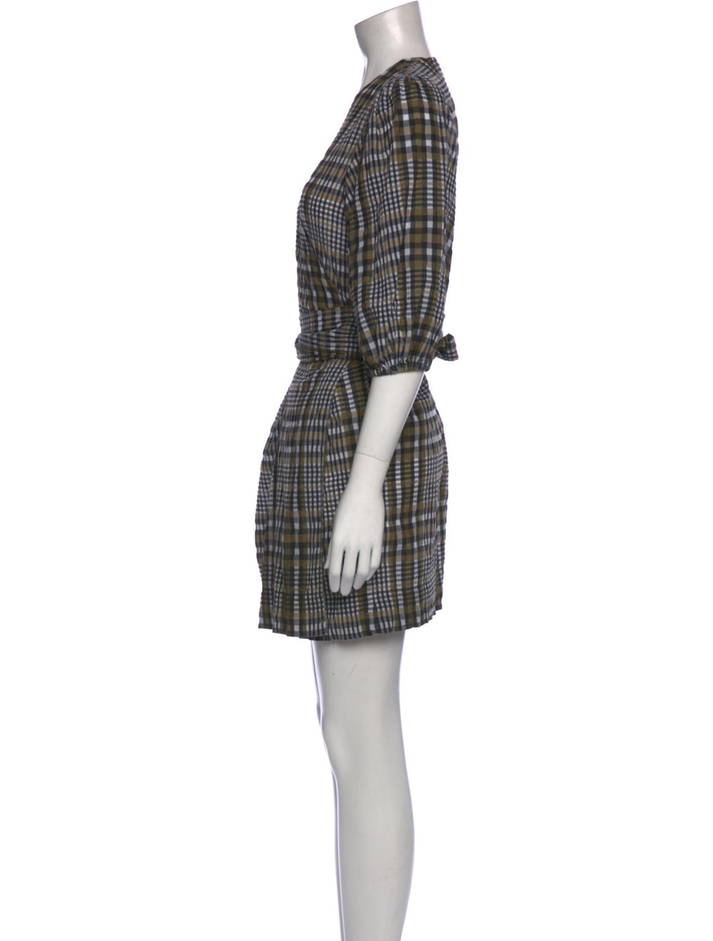 Ganni Plaid Print Mini Dress - image 2