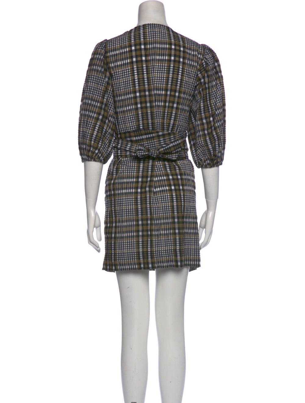 Ganni Plaid Print Mini Dress - image 3