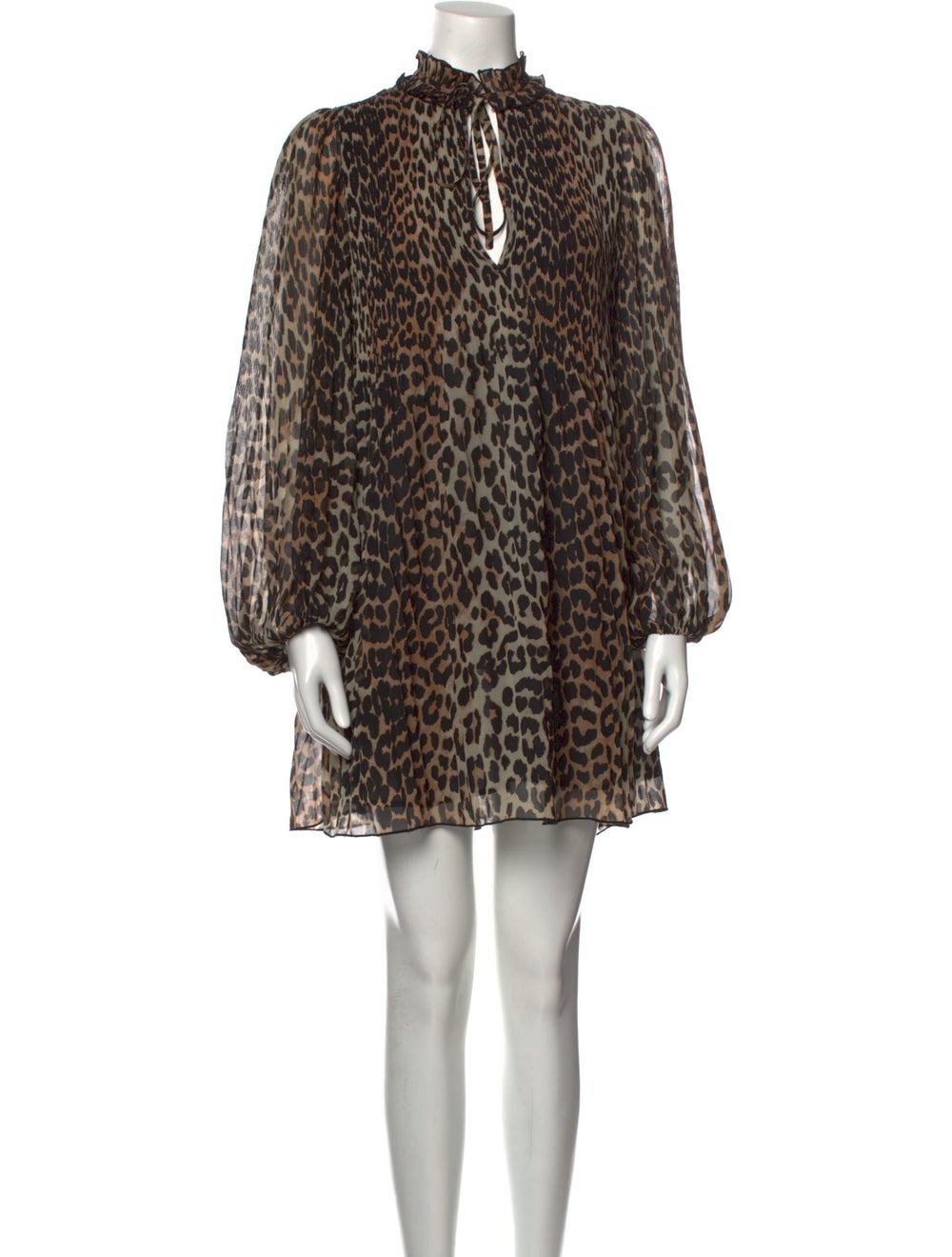 Ganni Animal Print Mini Dress - image 1