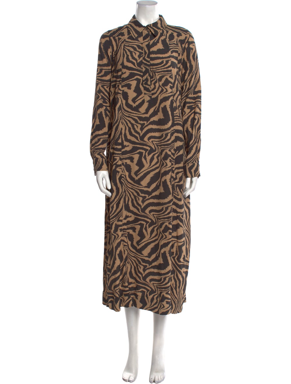 Ganni Animal Print Long Dress - image 1