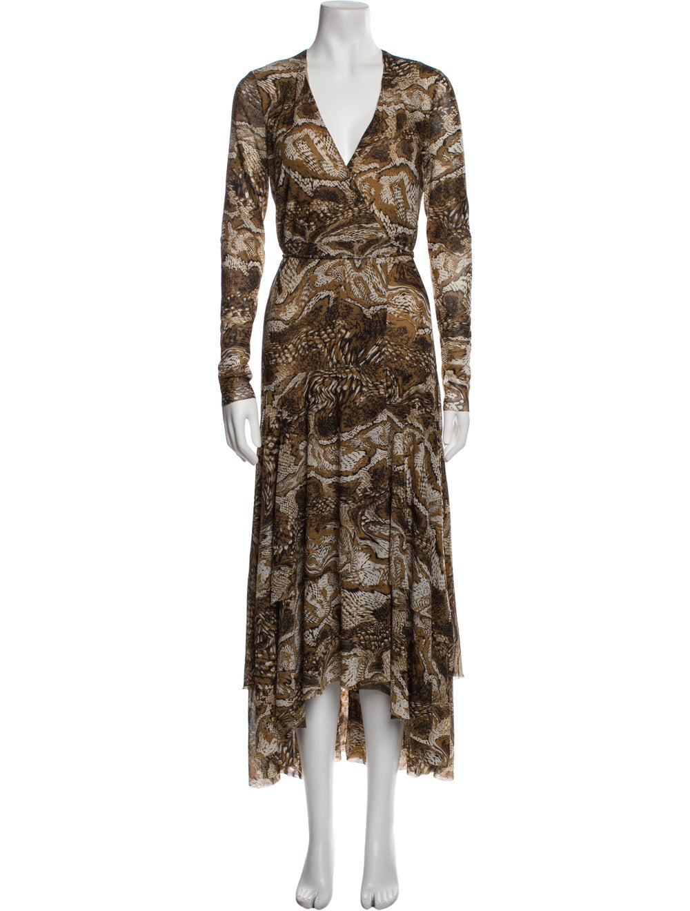 Ganni Animal Print Long Dress - image 1