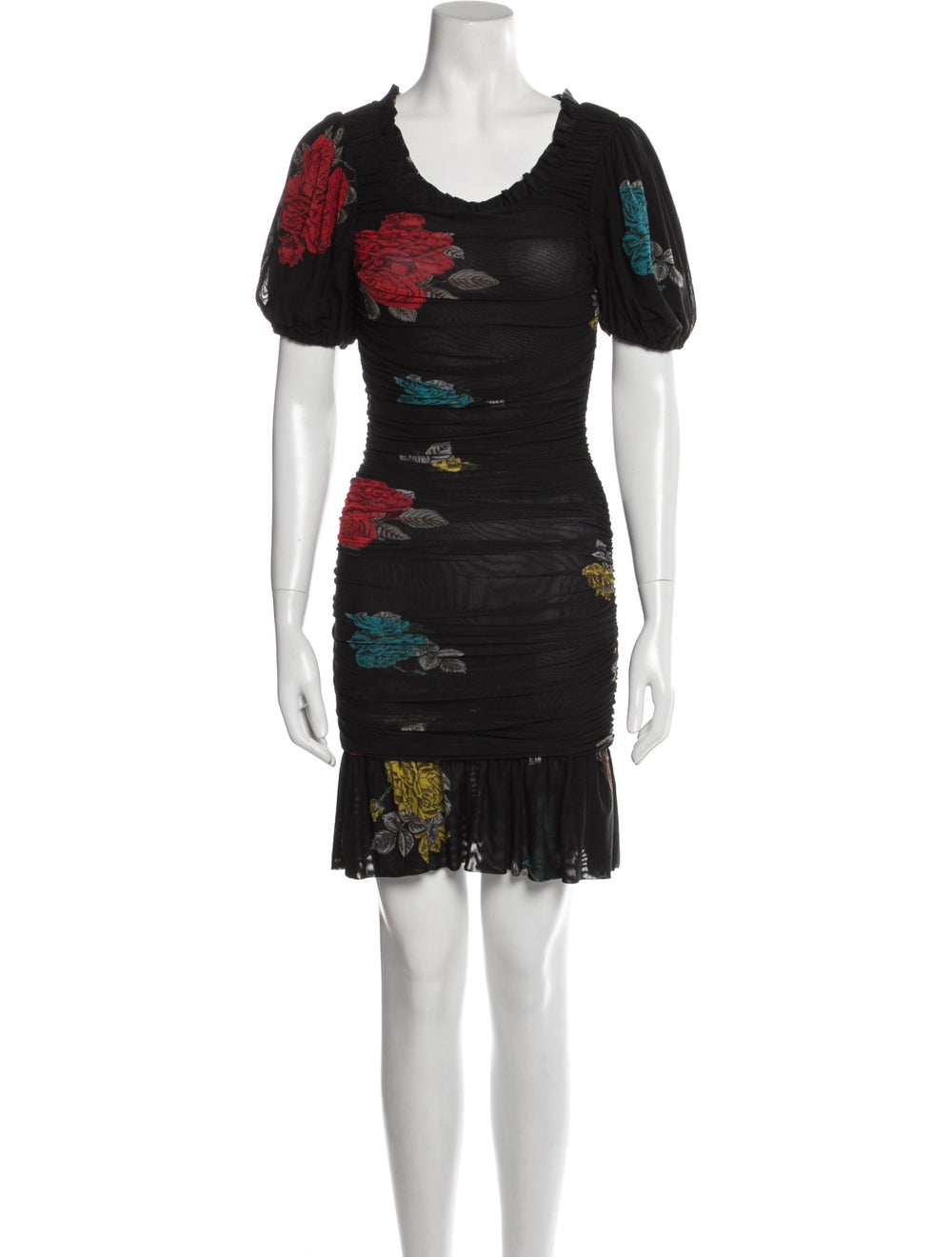 Ganni Floral Print Mini Dress - image 1