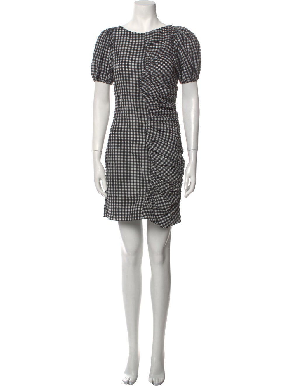 Ganni Plaid Print Mini Dress - image 1