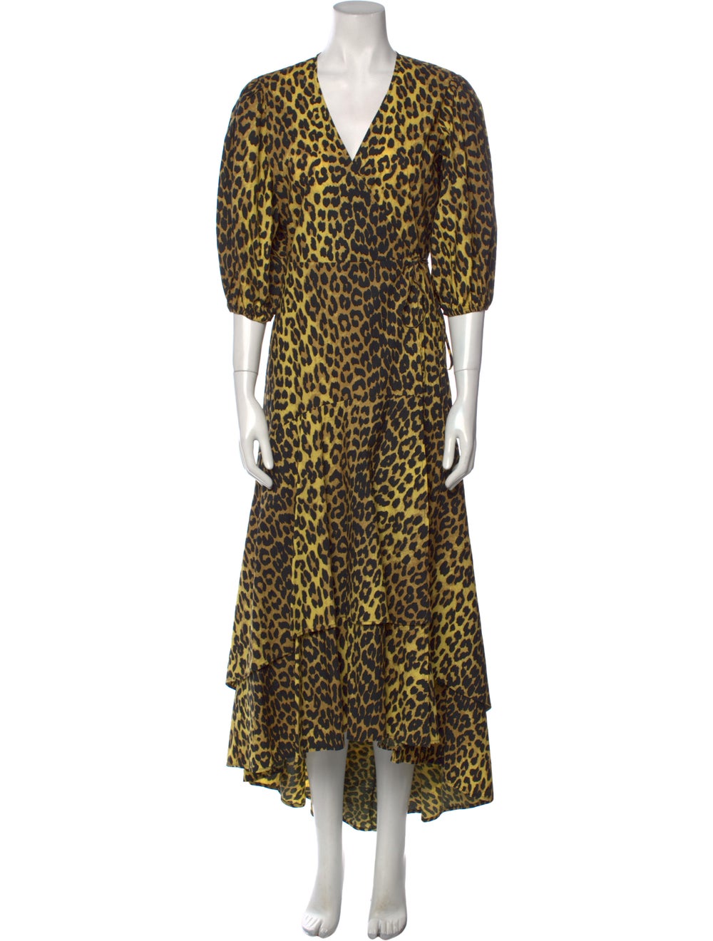 Ganni Animal Print Long Dress - image 1