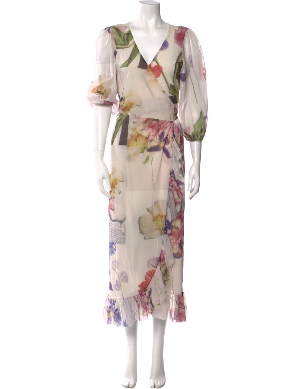Ganni Floral Print Long Dress - image 1