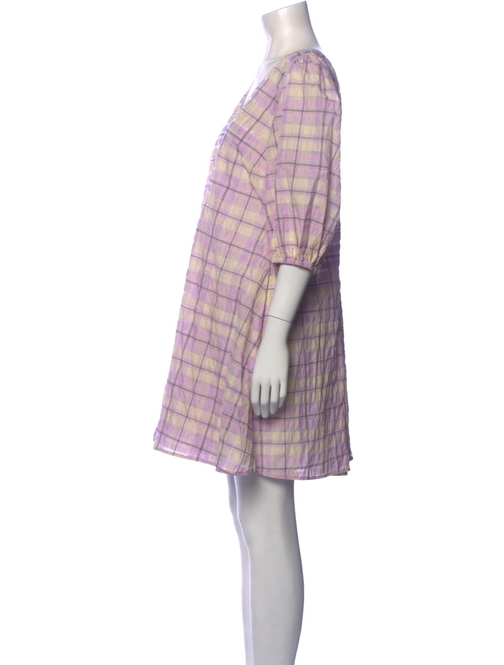 Ganni Plaid Print Mini Dress w/ Tags - image 2