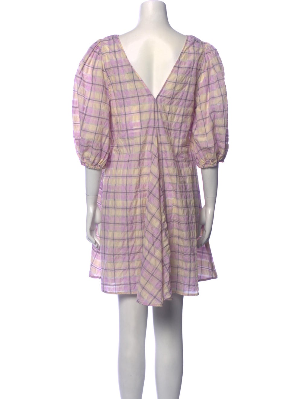 Ganni Plaid Print Mini Dress w/ Tags - image 3