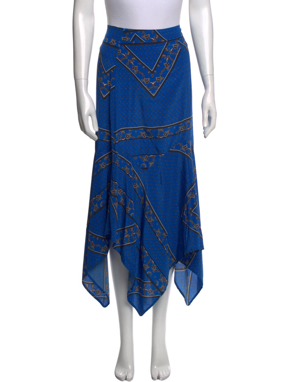 Ganni Silk Midi Length Skirt - image 1