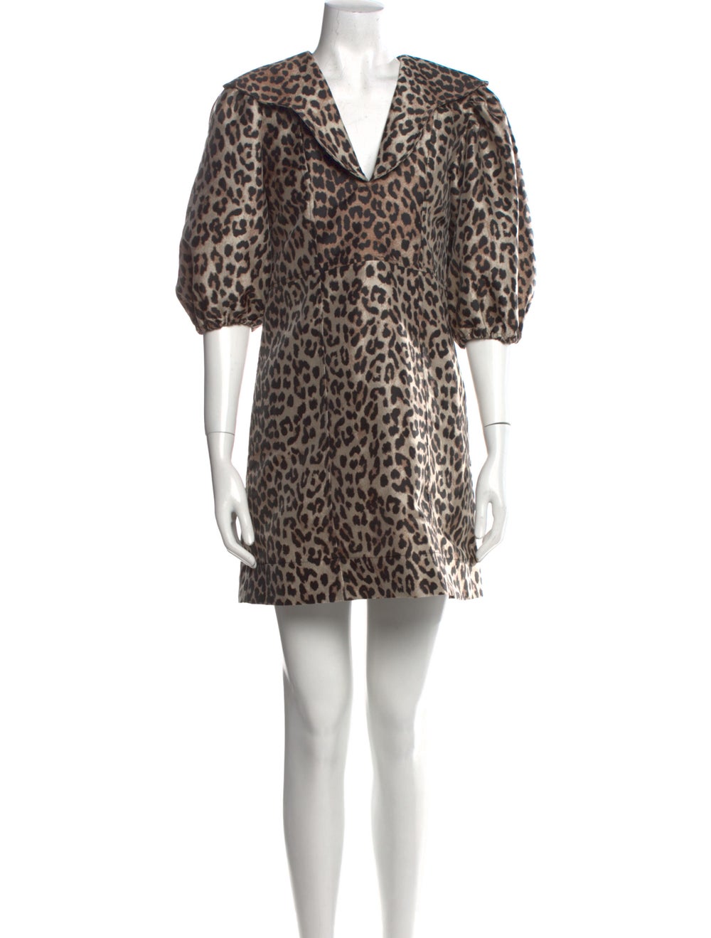 Ganni Animal Print Mini Dress w/ Tags - image 1