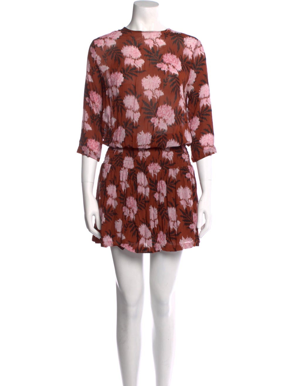 Ganni Floral Print Mini Dress - image 1