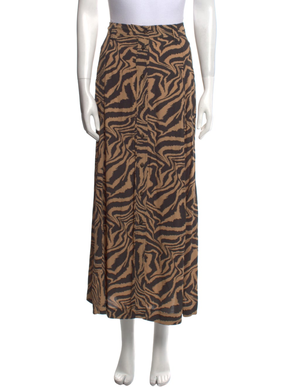Ganni Animal Print Midi Length Skirt - image 1