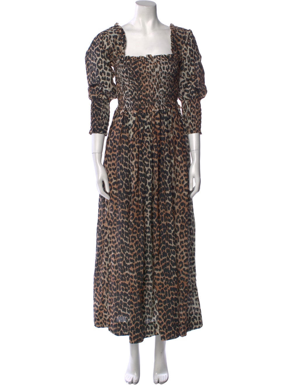 Ganni Animal Print Long Dress - image 1