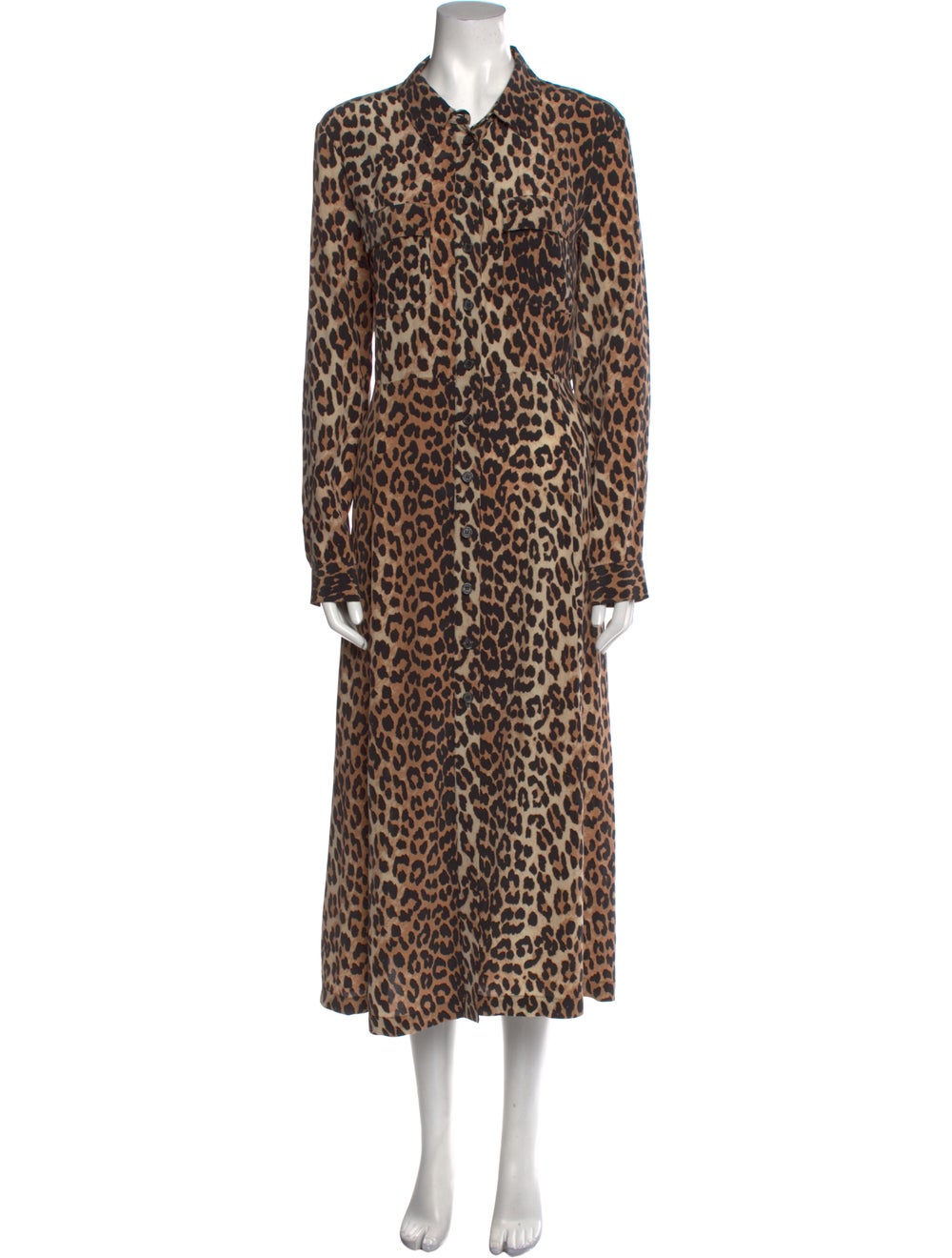 Ganni Animal Print Long Dress - image 1