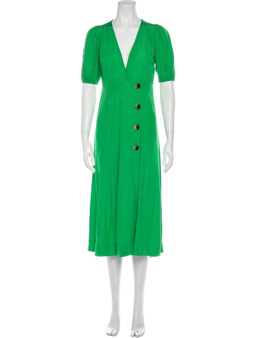 Ganni V-Neck Long Dress - image 1