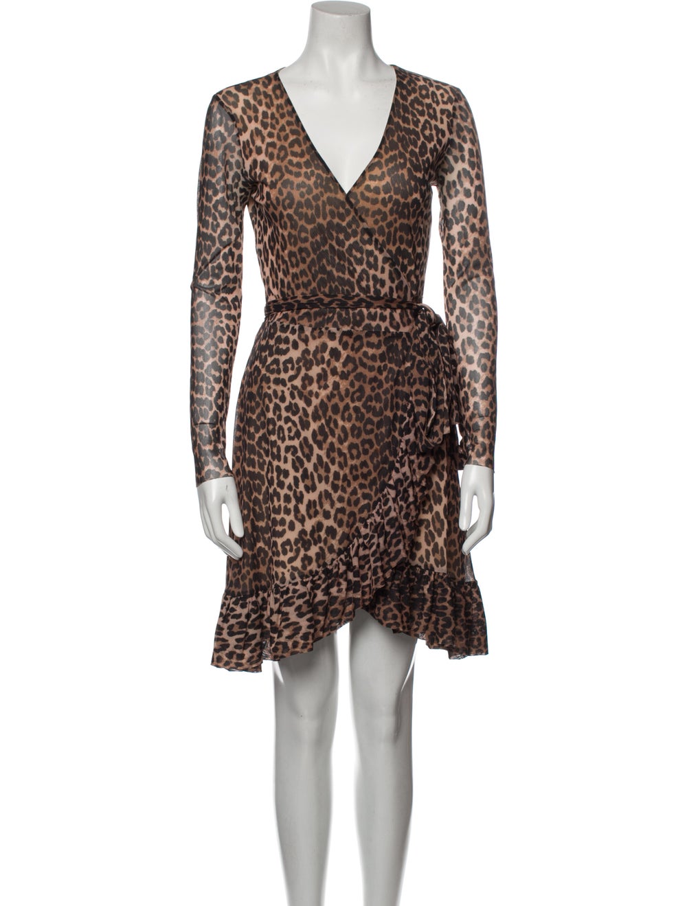 Ganni Animal Print Mini Dress w/ Tags - image 1