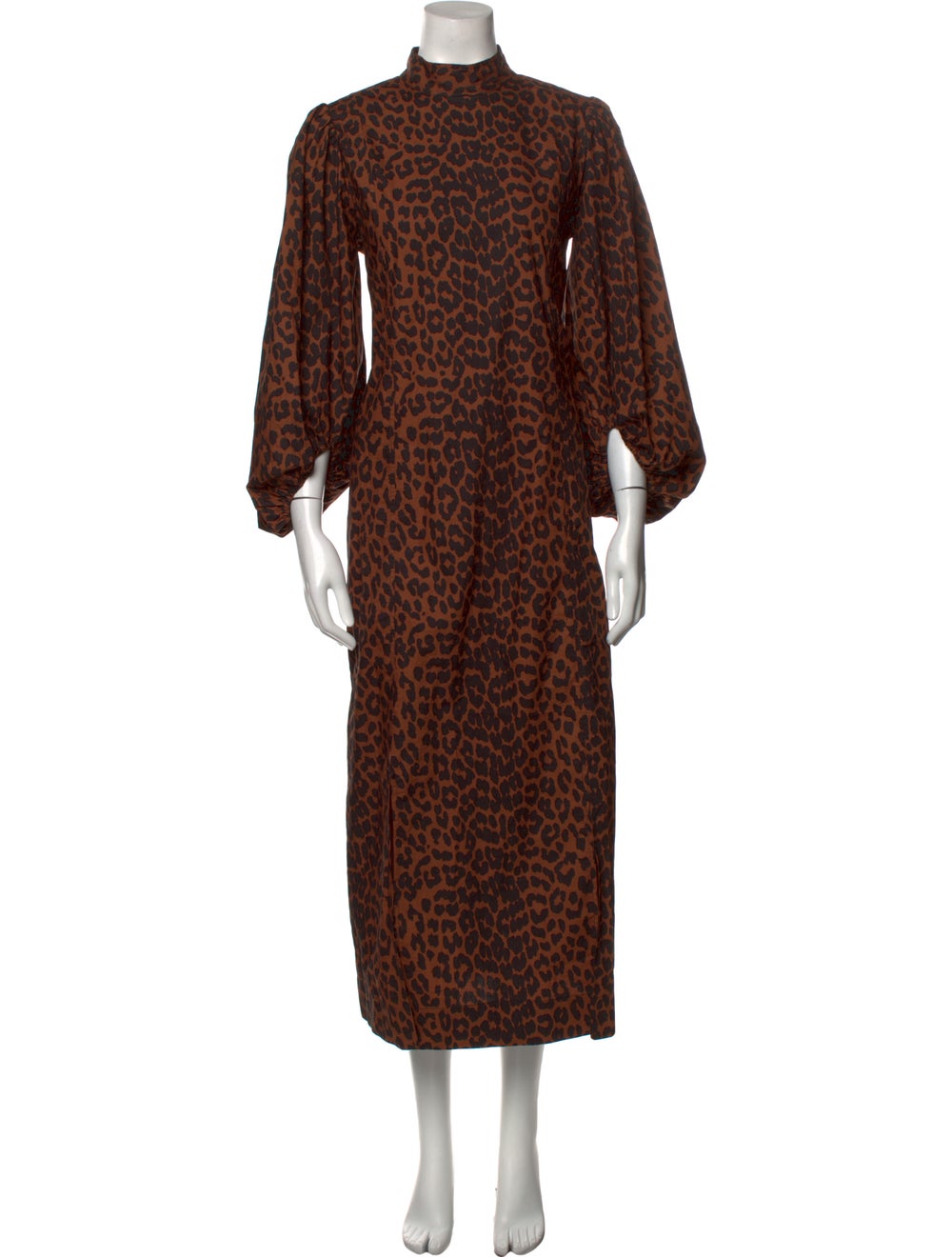 Ganni Animal Print Long Dress - image 1