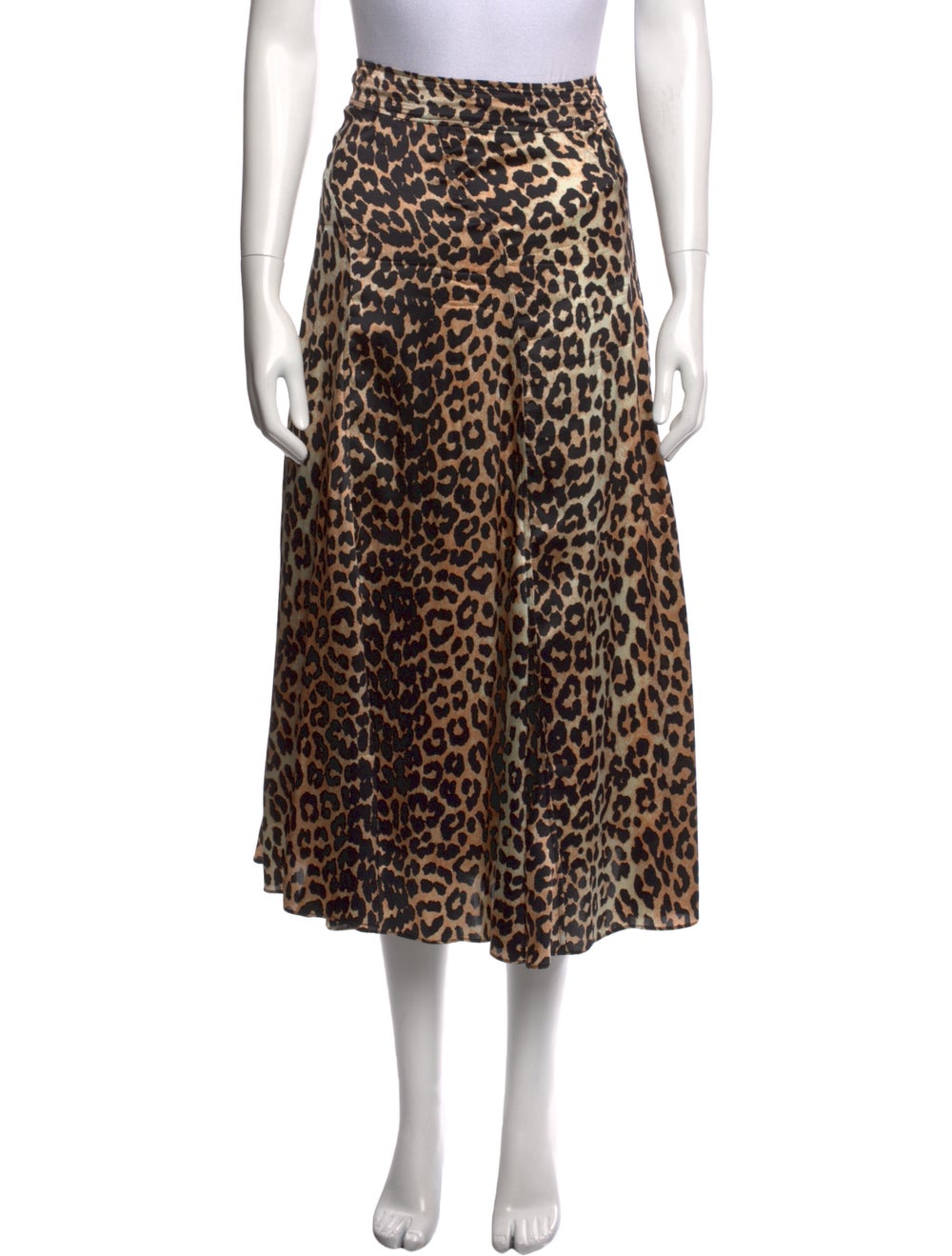 Ganni Silk Midi Length Skirt - image 1