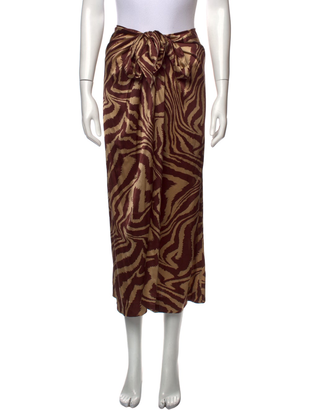 Ganni Silk Midi Length Skirt - image 1